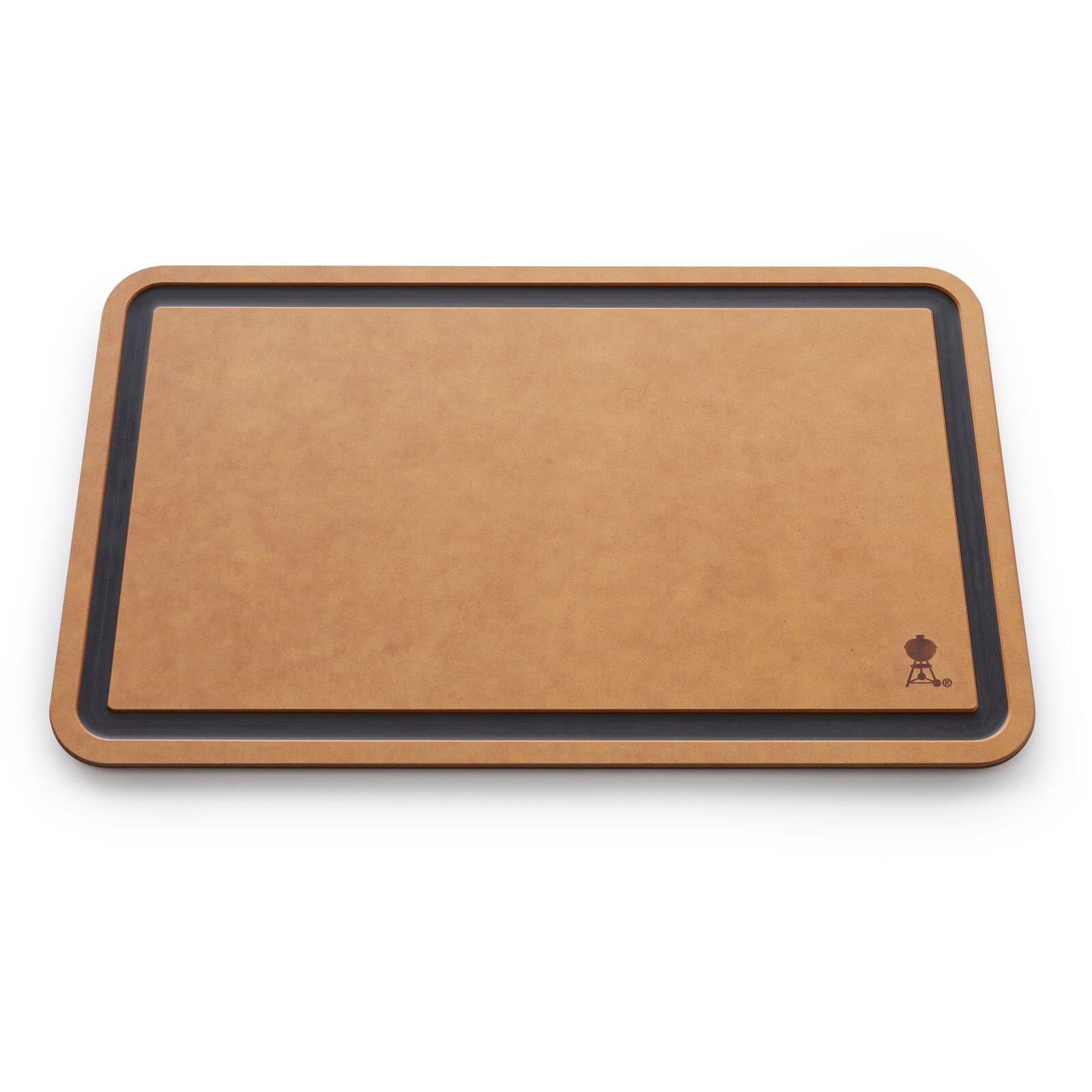 Weber Cutting Board (49 x 27cm), Knife-Friendly & Dishwasher-Safe, with Grooves for catching Meat juices, fits Perfectly on Side Tables of The Smokefire Series - Brown (7005)