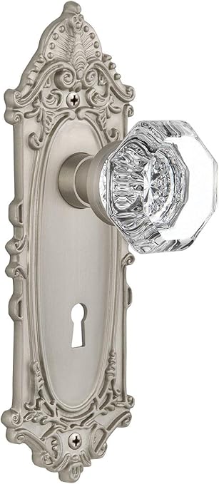 Amazon Nostalgic Warehouse ビクトリア朝プレート キーホールウォルドルフノブ付き 改良版 Privacy 2 75 7171 Cr 1 ドア用金物