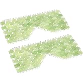 LazyGa Jade Eye Mask, 2 Pack Jade Facial Cooling Mask for Hot Cold Therapy | Natural Jade Eye Mask for Anti Aging Reduce Wrinkles Puffiness Relieve Migraine Hot Cold Therapy Women Spa Gift