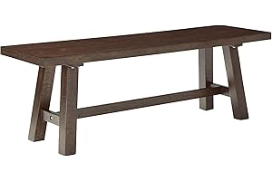 Cortesi Home Figi Dining Bench, Rustic Wood