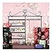 MyGift Metal Jewelry Tower, Compact Earrings Organizer Necklaces Hanger Bracelets Display Stand, Black