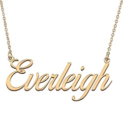 HUAN XUN Customized Custom Simple Any Name Necklace