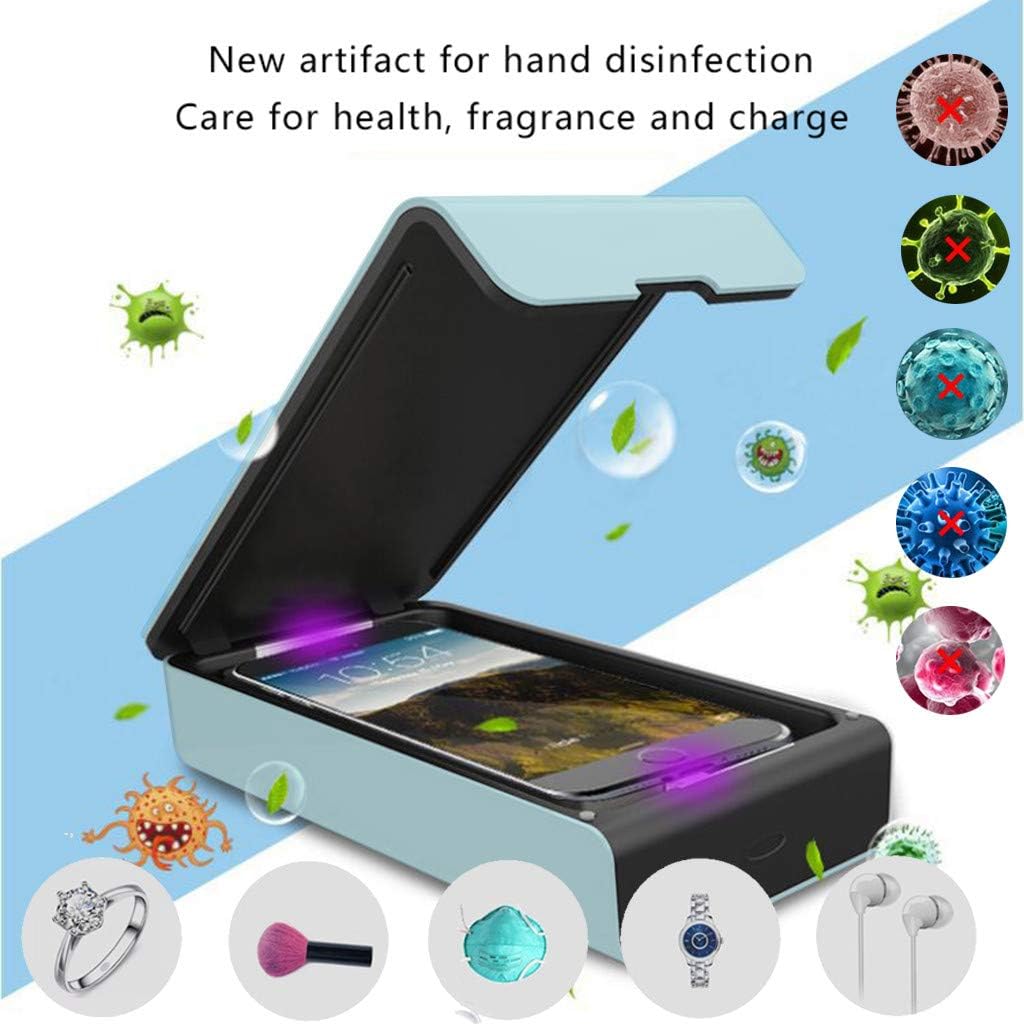 Portable Smart Phone Sanitizer, Phone Sanitizer Sterilizer Cleaner with Aromatherapy Function, Powerful UV Light Disinfector for Phone & Small Accessories (Mint Green)