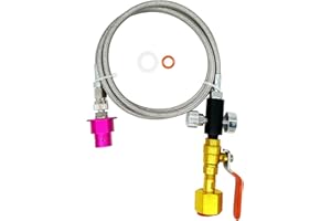 Soda Hose Kit Soda Maker Quick Connect Co2 Adapter with Flow Control Ball Valve, 60inch High Pressure Stainless Steel Hose Co