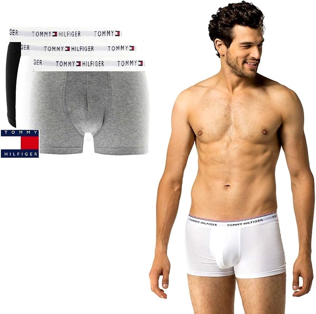 Tommy Hilfiger Men's Underwear Cotton Stretch Trunk: Clothing