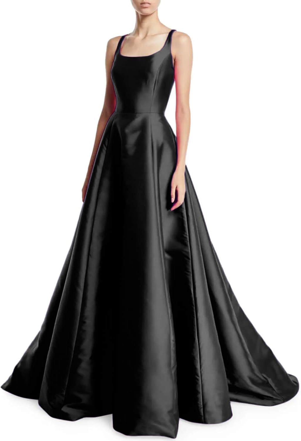 BelleAngel Women's Square Neckline Prom Dress Spaghetti