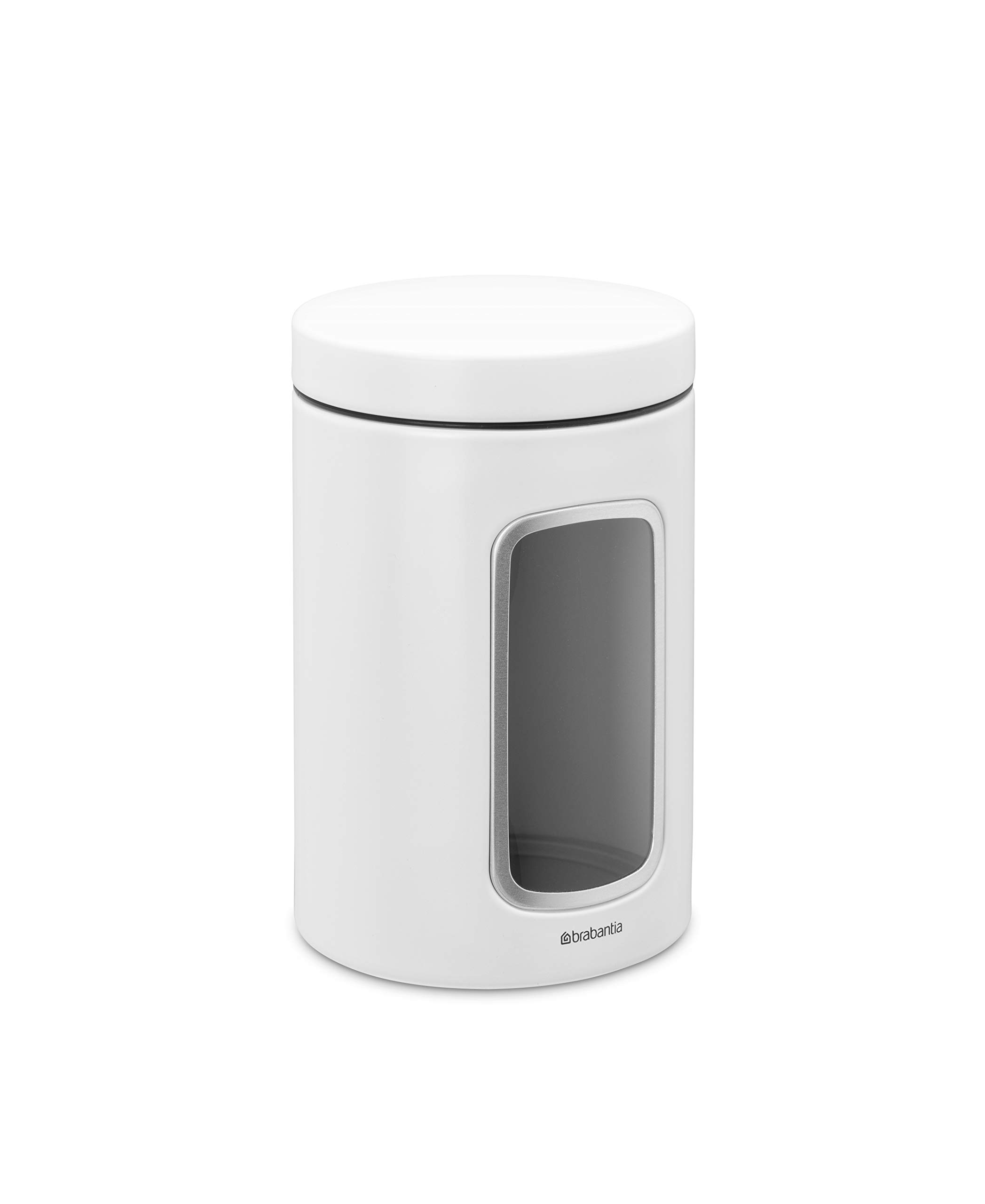 Brabantia 306082 Window Canister, White, 1.4L โ image 1