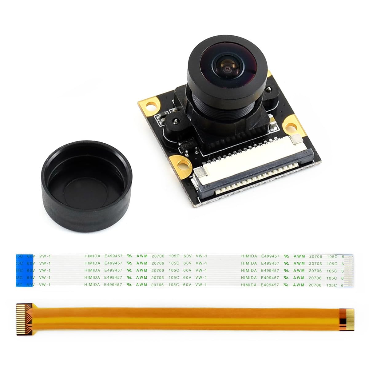 Waveshare IMX219 Camera, Compatible with Jetson Nano/Jetson Xavier NX, Supports CM3/3+/4, 8 Megapixels, 160° FOV