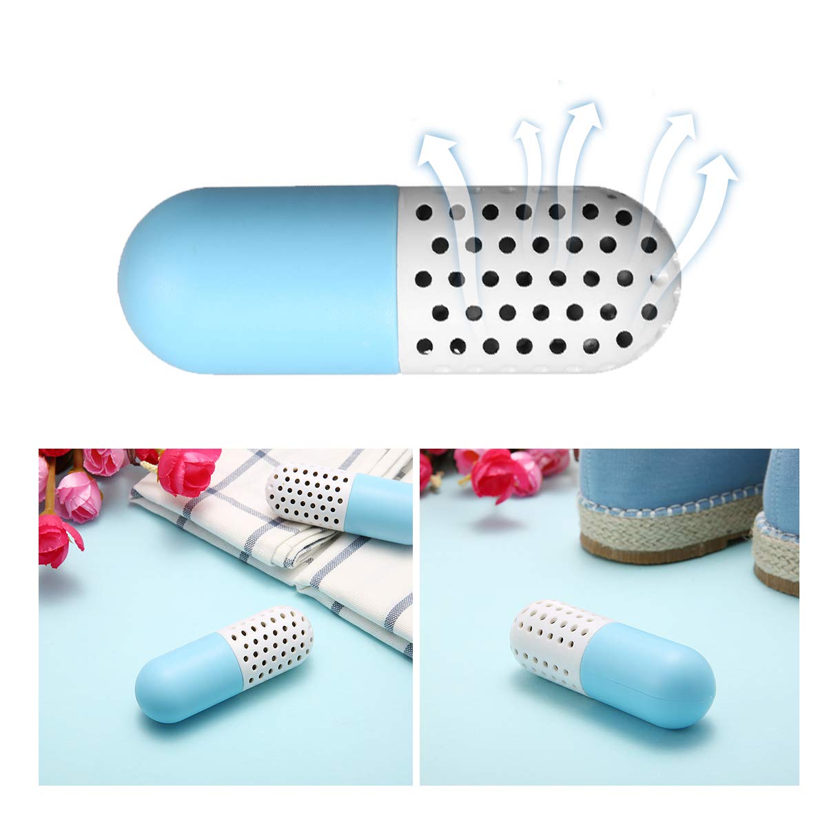 Camfosy Désodorisants pour Chaussures, Lot de 2 Déodorants Éliminateur Purificateur Absorbeur d\'Odeurs et d\'Humidité Naturel pour Chaussures Sac Tiroir Armoir Voiture Gants de Boxe - Paquet de 2pcs