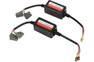 LED Headlight Decoder Anti Flicker Resistor 12V DC for LED H1 Headlight or Fog Light with Premium PVC & Nylon Material Long S