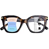 OPTOFENDY Progressive Multifocal Reading Glasses for Women, Oversized Blue Light Blocking Computer Readers Spring Hinge