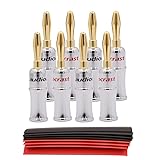 Audiocrast Banana Plugs Audio Jack Connectors,24k