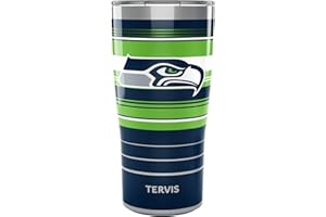 Tervis Traveler NFL Seattle Seahawks - Hype Stripes Triple Insulated Insulated Tumbler Travel Cup Keeps Drinks Cold & Hot, 20oz, Stainless Steel