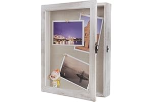Livoccur Shadow Box Frame 11x14, Shadow Box Display Case, Top Loading Wood Box, Picture Frame with Glass Window and Linen Back, Memory Box for Keepsakes, Memorabilia, Awards, Bouquet, Ticket Stubs
