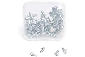 Ussuris 30pcs Wading Boot Studs,Steel Screw-in Fishing Boot Studsfor Felt Or Cleated Footwear