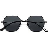 SOJOS Retro Hexagon Square Polarized Sunglasses for Women Men Vintage Hexagonal Polygon Shades SJ1101