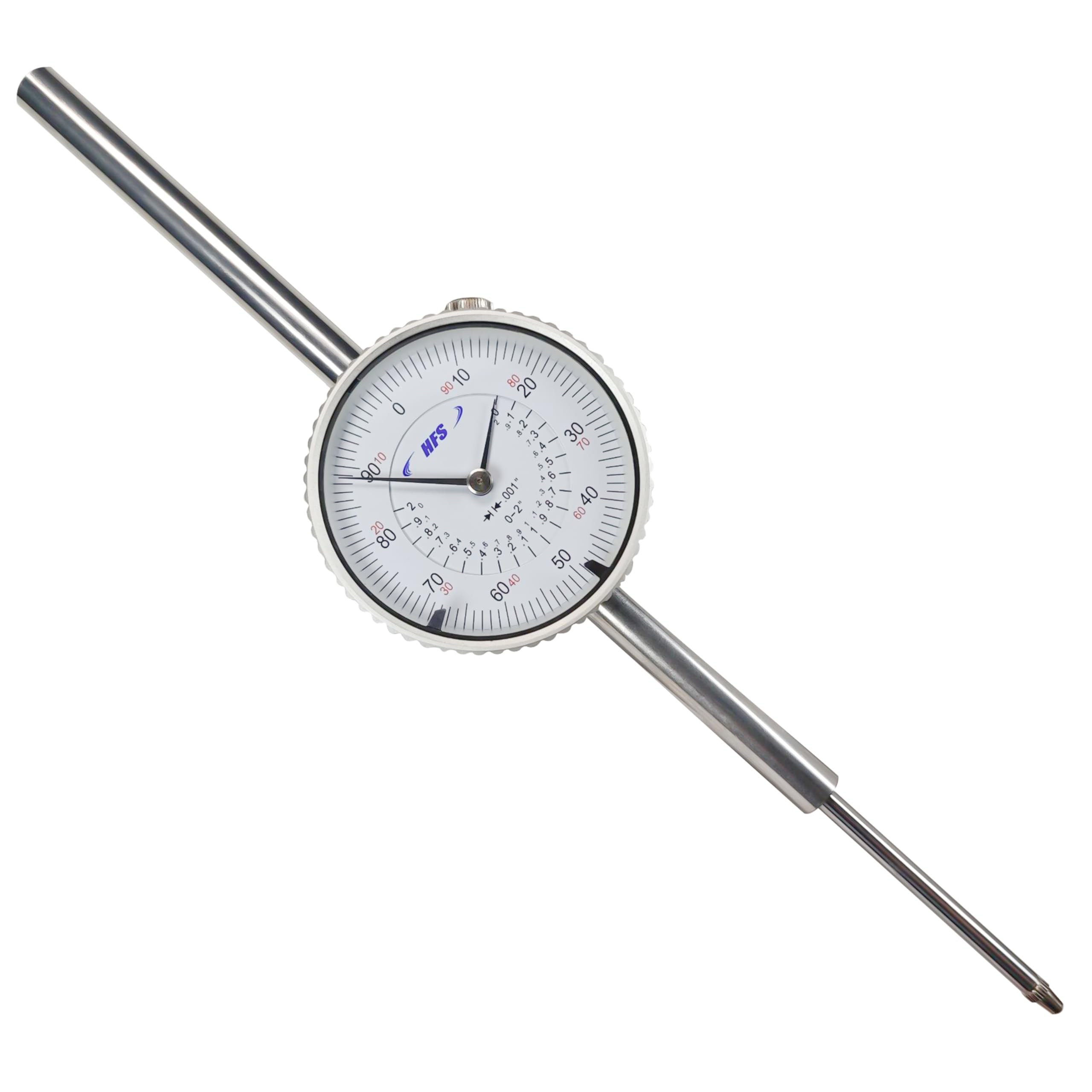 Photo 1 of HFS(R) 0-2" Precision Travel Dial Indicator .001 Lathe; 2" Measuring Range; 0.001" Graduation Interval