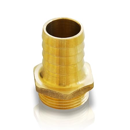 Bradas GK78/4SK Messing Schlauchtülle 25 mm x 1 Zoll AG Gelb 3x3x4 cm