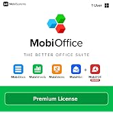MobiOffice Premium 4-in-1 Office Suite for Windows | Premium License | Word Processing, Spreadsheets, Presentations, Email + Free PDF Reader