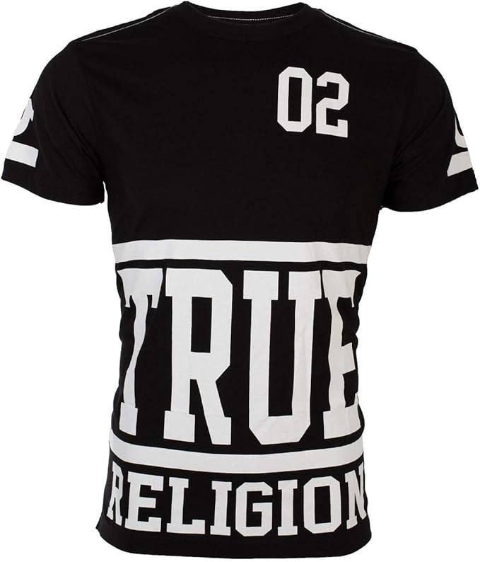 True Religion Mens TShirt Starter Black with White Print (XXXLarge