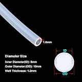 iMeistek Silicone Tube 8mm ID x 10mm OD 3M Food Grade Water Air Hose Pipe Pump view 2