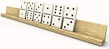 Aidapt Wooden Domino Racks Trays 33 cm Pack of 4 Tile Holders for Mexican Train view 3