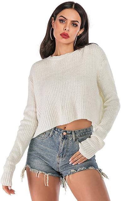 long sleeve baggy crop top