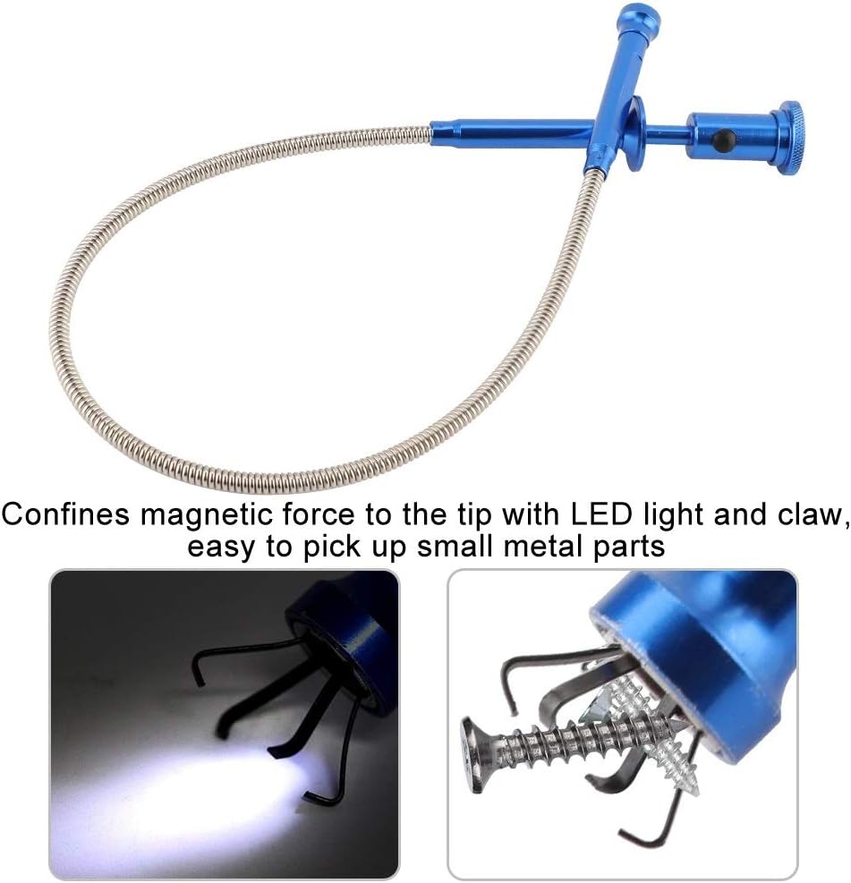 Outillage A Main Outil De Ramassage Magnetique Pour Aimant A Ongles Avec Voyant Lumineux A Del Pour Le Ramassage Outil De Prehension Magnetique Avec Griffe A Ramasser Outil De Prehension A Doigts