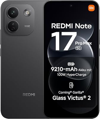 REDMI Note 17 Pro Max 5G, Smartphone 8+512 GB, Black, 9210 mAh Akku