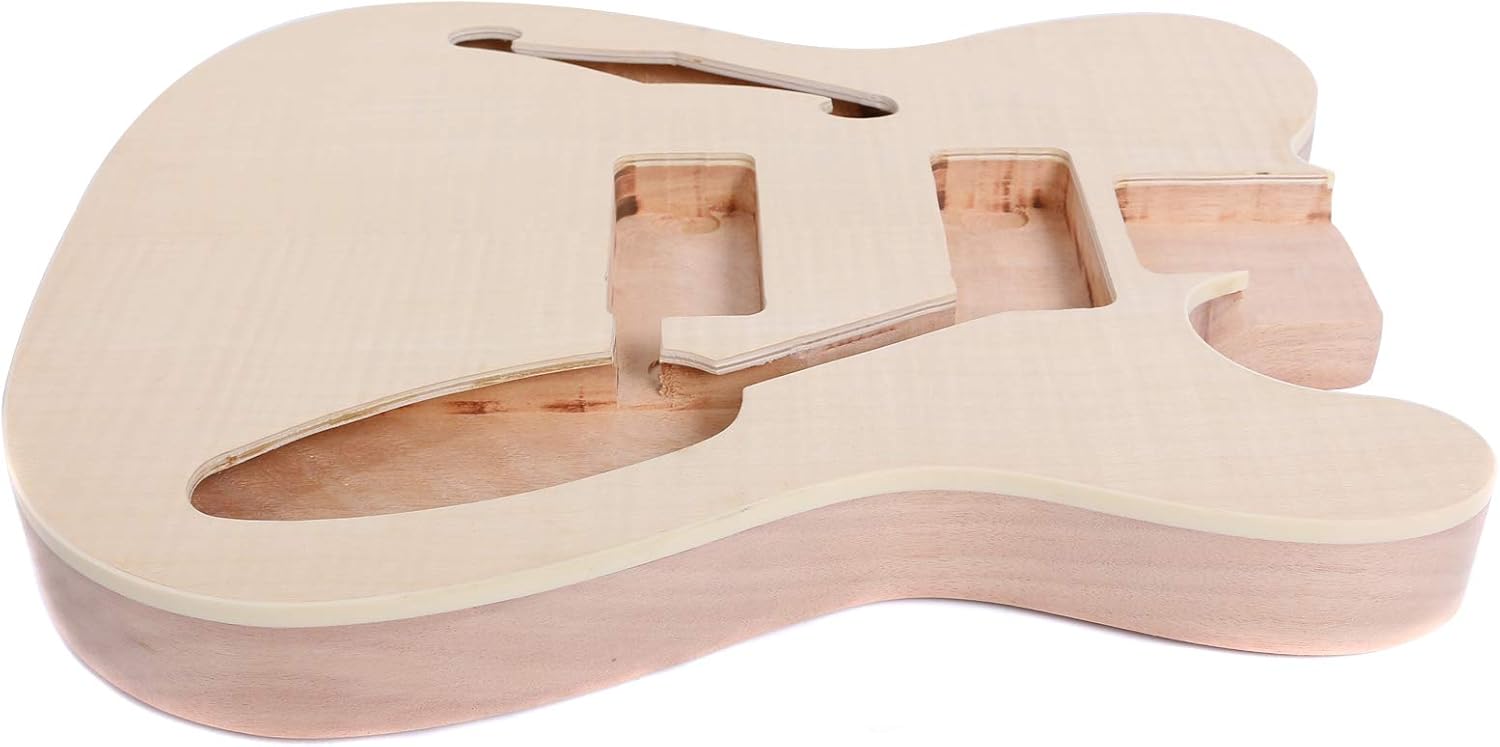 Unfinished Guitar Replacement Body Mahogany Maple Wood Electric Guitar - Image 5