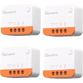 SONOFF ZBMINIL2 Zigbee Smart Switch, No Neutral Required, Mini Relay Module for Light Switch, 2-Way Control, Compatible with Alexa &amp; Google Home, Requires Zigbee Hub, 4 Pack