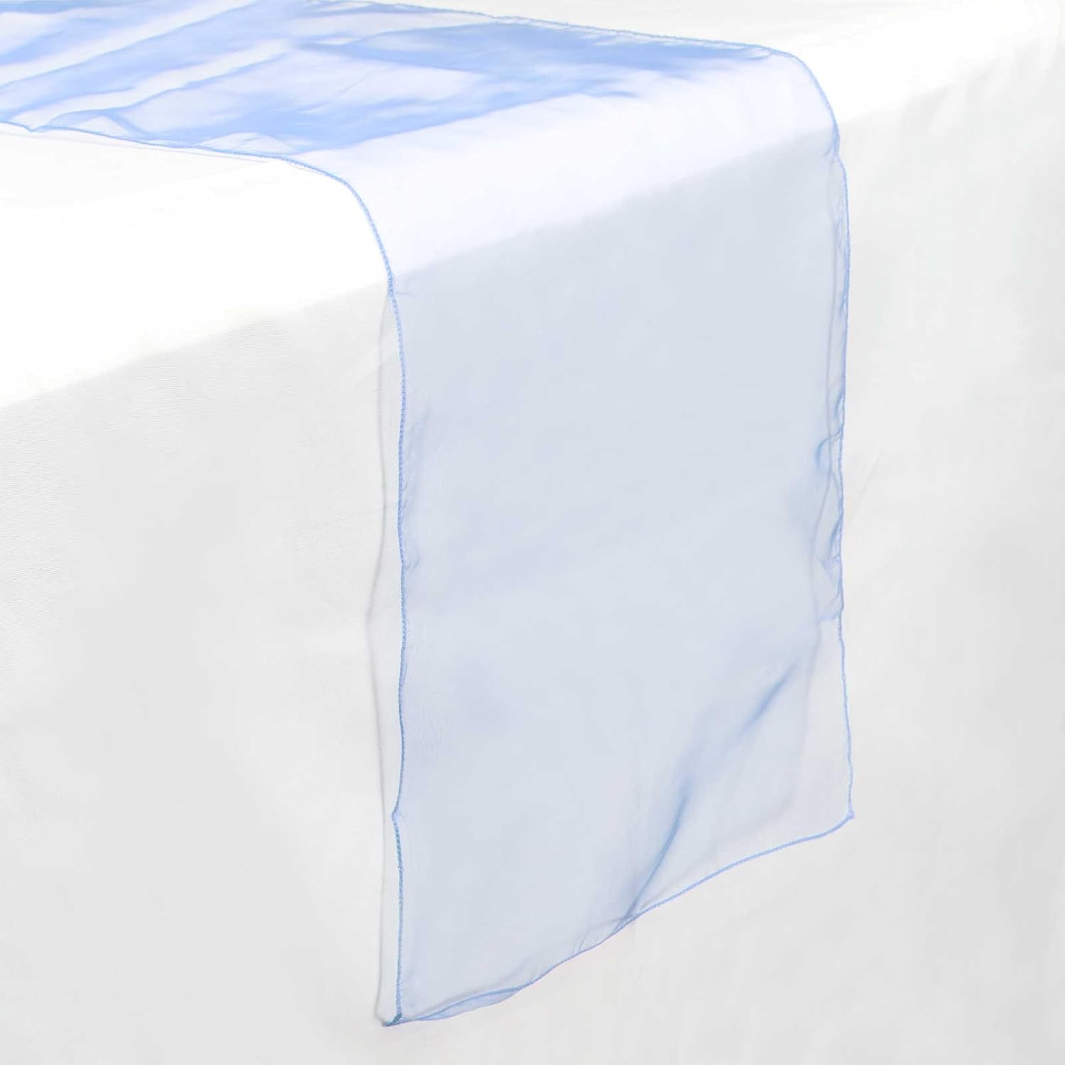 Best Gauze Table Runner Light Blue