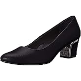 Soft Style womens Deanna Pump, Black Cross Hatch Patent, 8.5 US