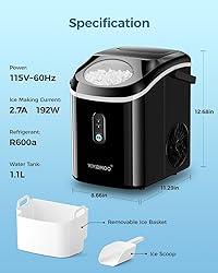 Ice Makers Countertop Nugget Ice Cubes, Portable