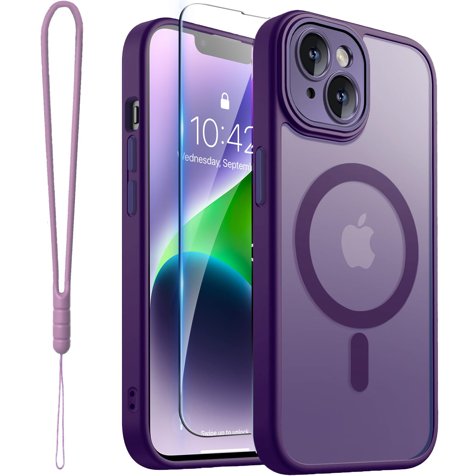 ROYBENS for iPhone 14 Matte Clear Case Compatible