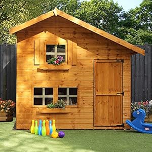 two storey playhouse with slide