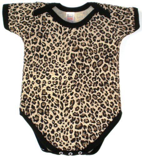 Babywearuk British Made Leopard Print Env Neck Body Vest 0-3Months