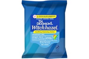 T.N. Dickinson's Witch Hazel Soothing Cleansing Cloths | Removes Dirt, Oil, Impurities | For Oily, Irritated, Red, Damaged, Blemished, Sensitive Skin | 25 Total Wipes