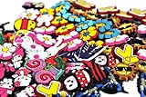 Lot of 100 Pcs Different Random Shoe Charms for Croc Shoes & Jibbitz Bands Bracelet Wristband