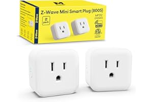 Minoston Z-Wave Outlet Mini Plug-in Socket, Z-Wave Hub Required, 800 Series Zwave Plug Built-in Repeater/Range Extender, Work with SmartThings, Wink, Alexa, Google Assistant, FCC Listed (MP21Z)
