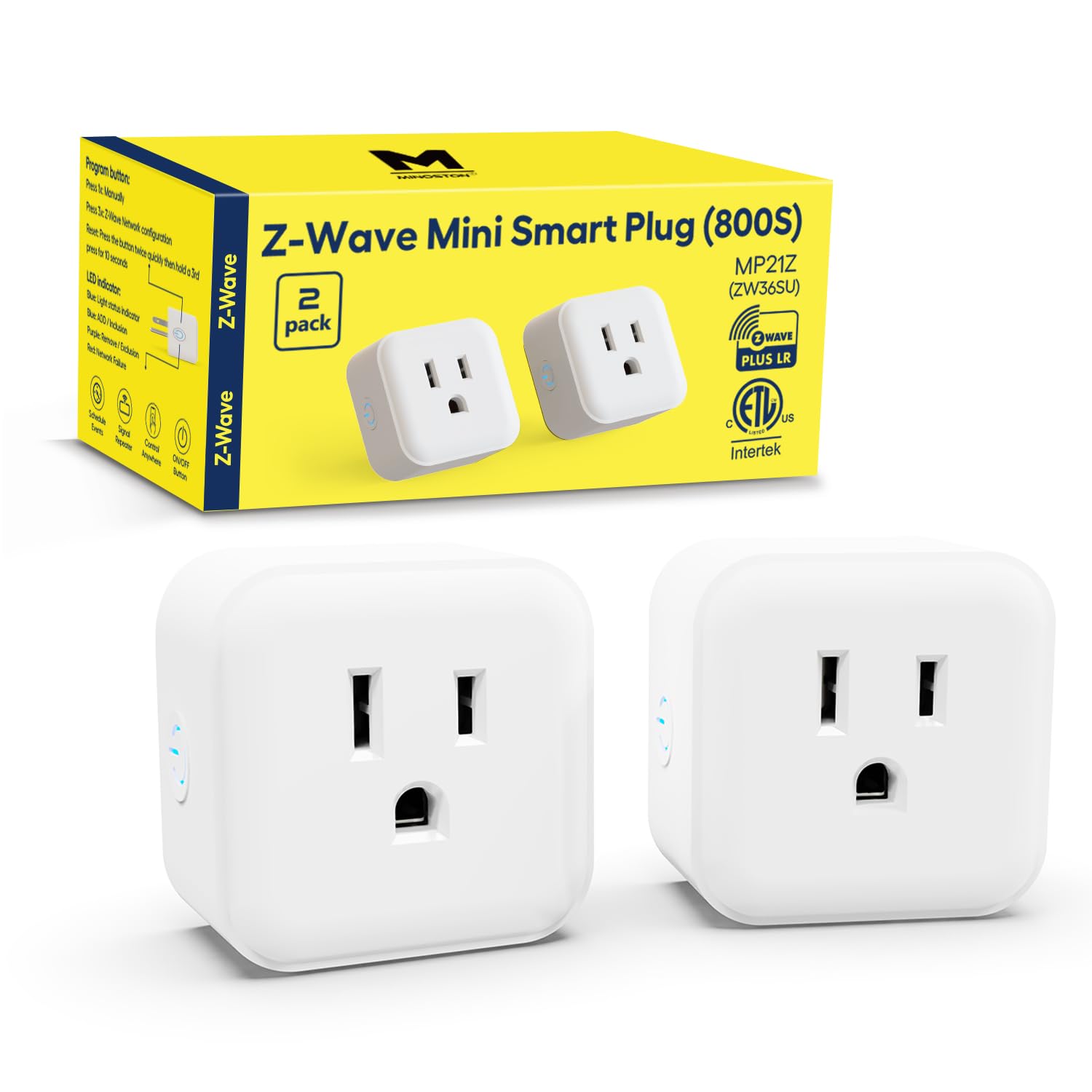 Photo 1 of ***MISSING ONE***
Minoston Smart Plug, Mini Plug-in Z-Wave 800 Series Socket with Built-in Repeater/RangeExtender, Z-Wave Hub Required, Compatible with SmartThings, Wink, Alexa, Google Assistant,FCC Listed, MP21Z