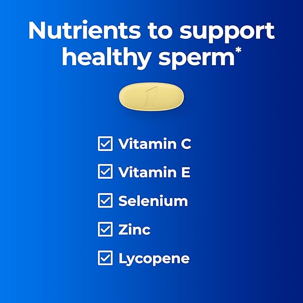 ONE A DAY MEN’S PRE-CONCEPTION HEALTH MULTIVITAMIN TO SUPPORT HEALTHY SPERM, SUPPLEMENT FOR MEN WITH VITAMIN C, VITAMIN E, SELENIUM, ZINC, AND LYCOPENE, 30 COUNT