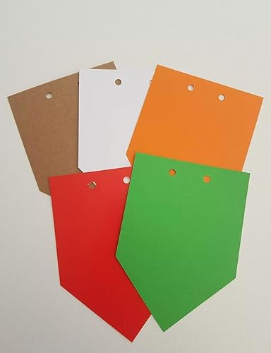 20 Blank Flags Design Your Own Diy Bunting Card Flags Children