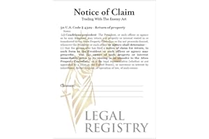 Notice of Claim: Trading With The Enemy Act (Peter's Liberation of Planet Earth Book 3)