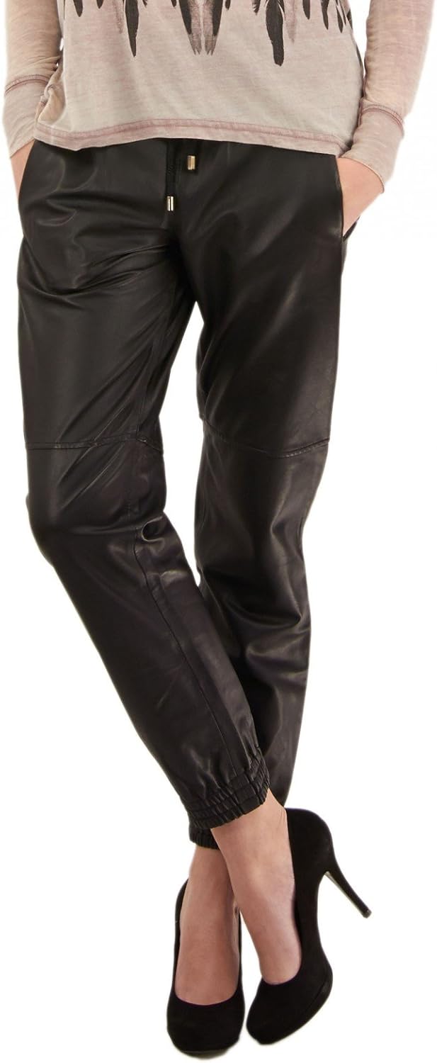 leather baggy trousers