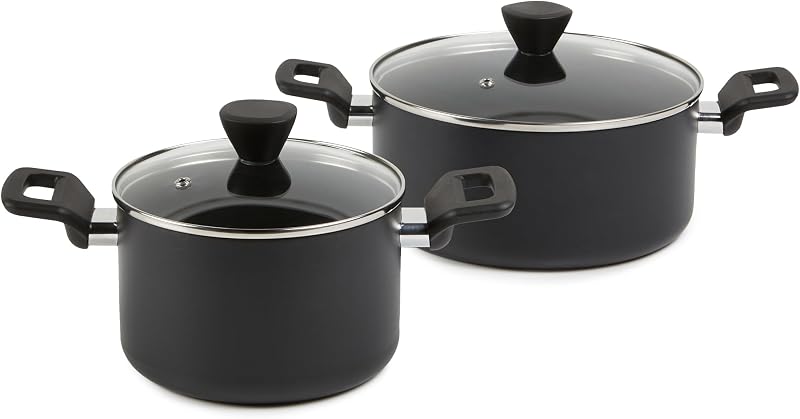 Set di pentole e padelle in ceramica impilabili, antiaderenti, 10 pezzi, salvaspazio — foto 5 di 6