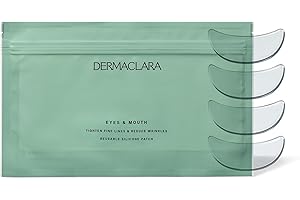 Dermaclara Silicone Face Patches - Anti-Wrinkle, Facial Mouth & Eye Patches - Hypoallergenic, Dermatologist Tested, Medical G