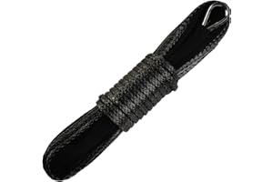 TOUGH 1/4" x 50 ft 10,000LBs Synthetic Winch Line Cable Rope with Black Protecing Sleeve for ATV UTV Winches Truck Boat (Gray