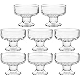 DNIENKGE 8 Pack Glass Ice Cream Cups,Glass Dessert Bowls,7oz Mixed Drinks Cups for Drinks,Dessert,Nuts,Fruit, Pudding,Snack,Cocktail Party (8)
