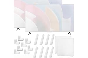 DPWRROT TV Moving Box Cushioning Supplies Set Include 2 Pcs Foam Flat Screen TV Cover for Moving Fits Up to 65''W x 36''H Display Screen and 16 Pcs Foam Corner Edge Protectors, for Home Renovation Packing